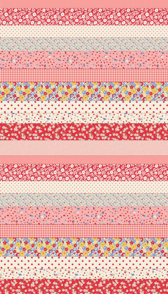 30's Playtime 2025 - Cheater Stripe - Scarlet - Linzee McCray - Moda