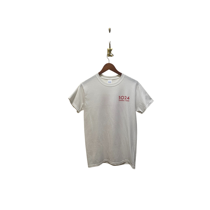 5024 - T-SHIRT WHITE/RED 2 LOGO
