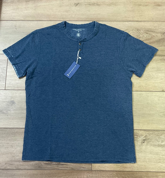 Short Sleeve Henley - Navy