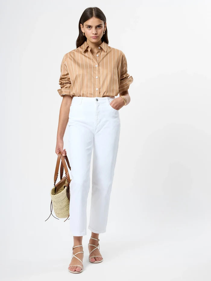 Alexis Poplin Fine Line Shirt-Macchiato