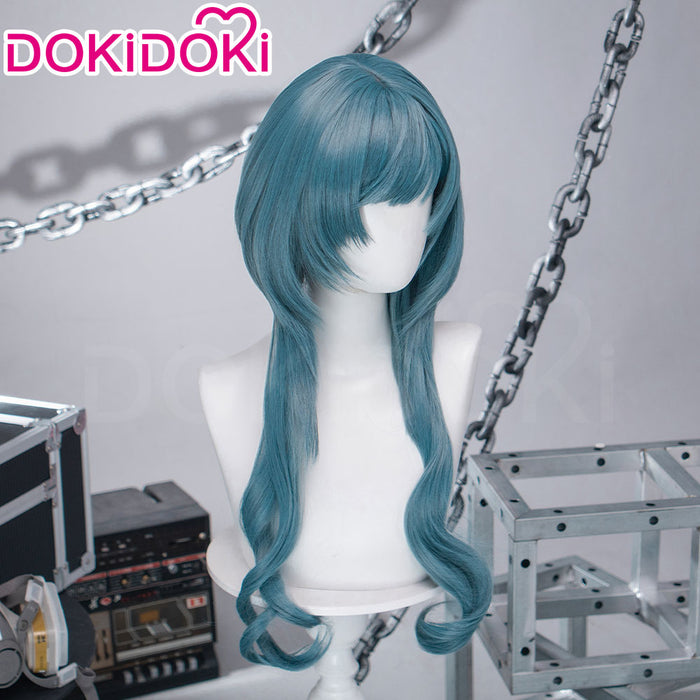 【All-in-one Ver Ready For Ship】DokiDoki Game Arknights: Endfield Cosplay Xaihi Wig Long Curly Cyan Blue Braided Hair