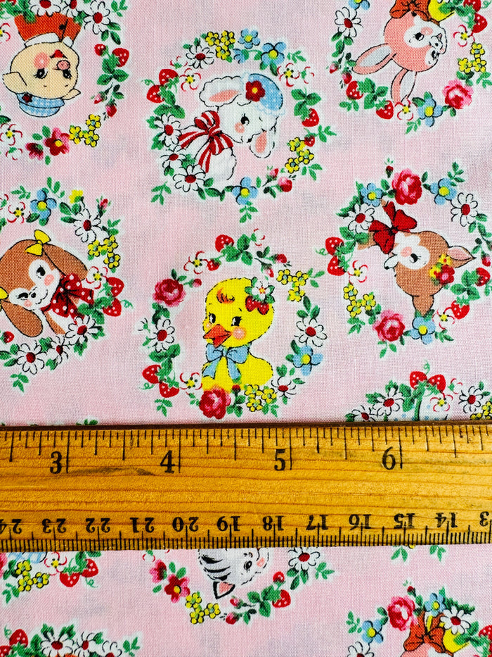 Animal Wreath - Pink (A) - Atsuko Matsuyama - 30's Collection - Yuwa