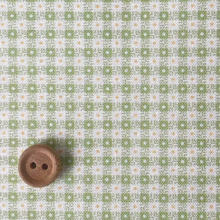 Antique Collection - Mini Dot Check - Green - Textile Pantry