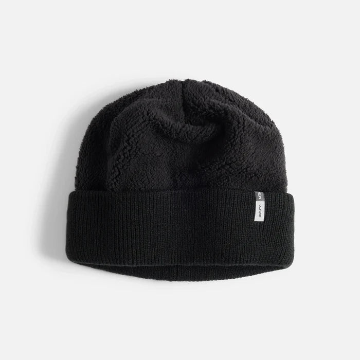 AUTUMN - REVERSE FLEECE BEANIE BLACK