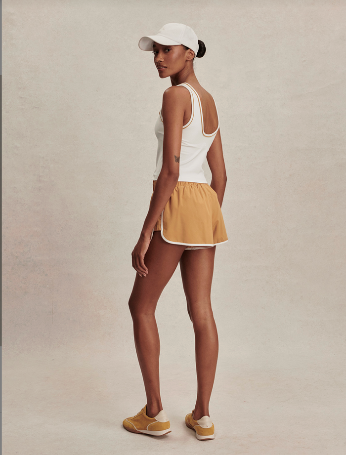 Barney Piped Tank-White/Apple cinnamon