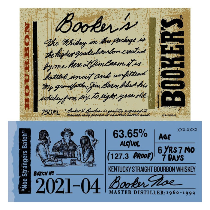 Booker's Bourbon Noe Strangers Batch 2021-04 Kentucky Straight Bourbon Whiskey Booker's Bourbon
