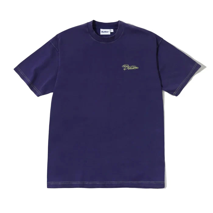 BUTTER GOODS - JIVE CINTRAST TEE WASHED NAVY