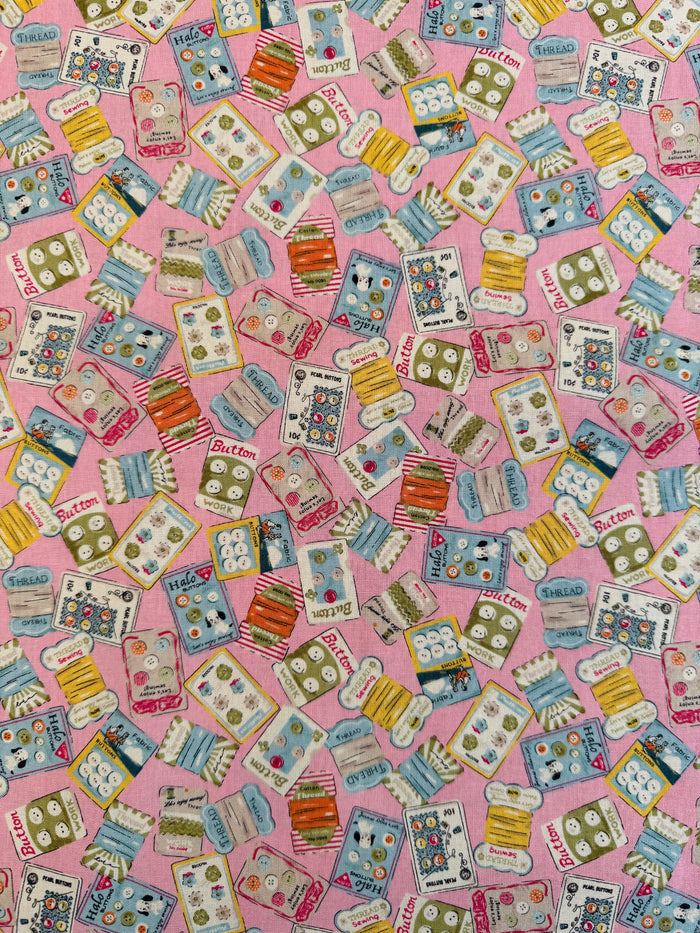Cheery Days - Button Card - Pink - Koko Seki