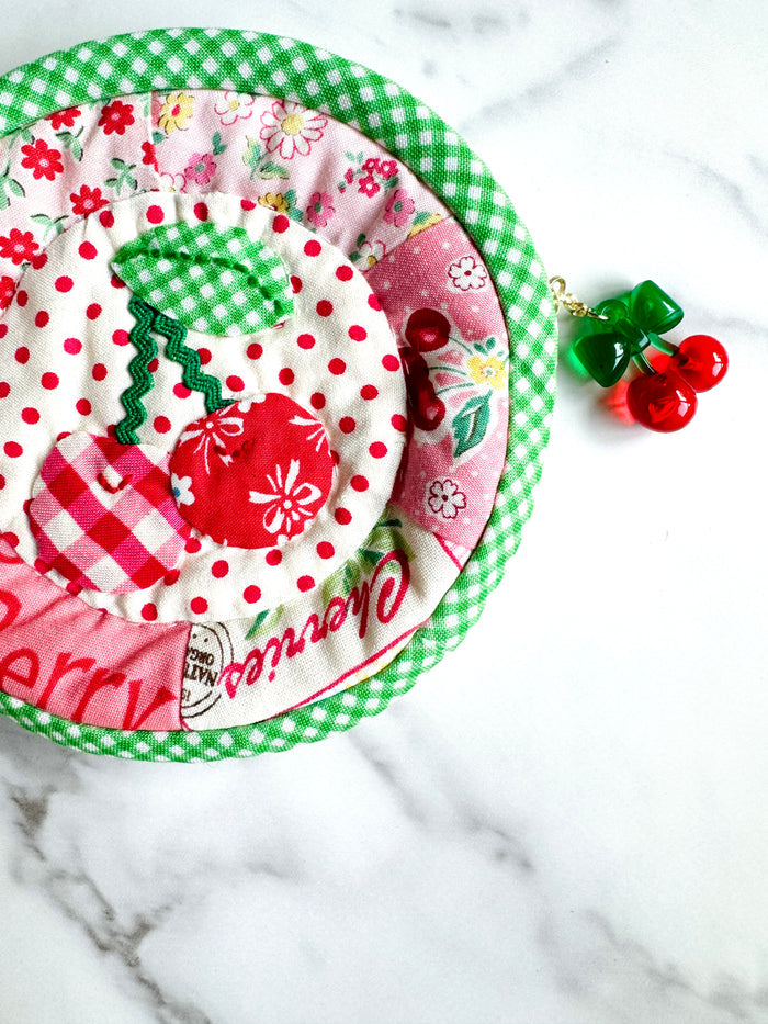Cherry Fruit Zipper - Red Cherry Ribbon - Atsuko Matsuyama