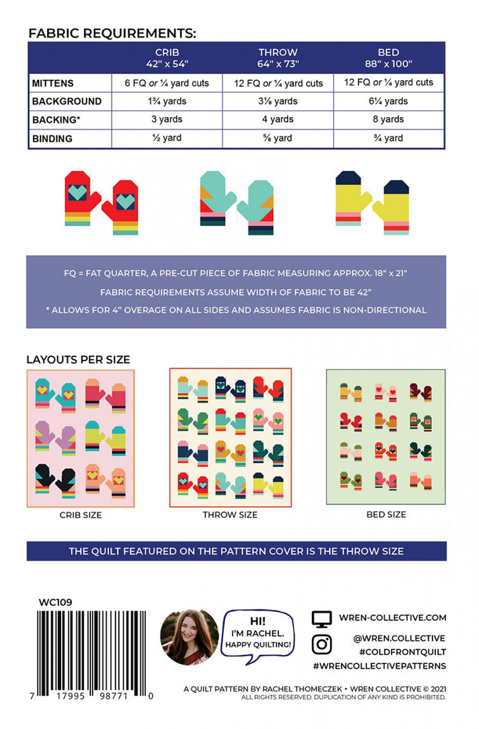 Cold Front Quilt Pattern - Wren Collective
