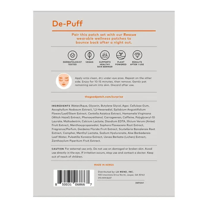 De-Puff Hydrogel Undereye Patches