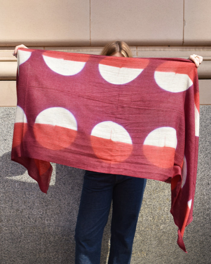 Denovembre Parade Merino Scarf in Cassis