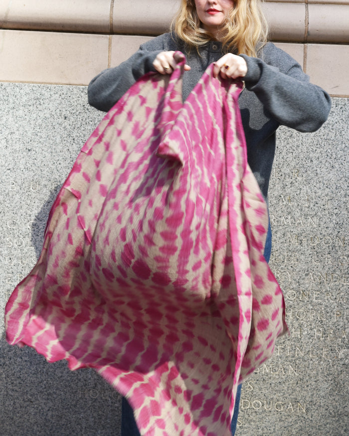 Denovembre Rive Cashmere Scarf in Cassis