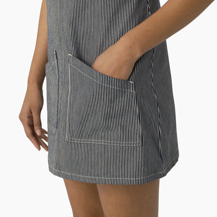 DICKIES - WOMEN'S HICKORY STRIPE BIB DRESS