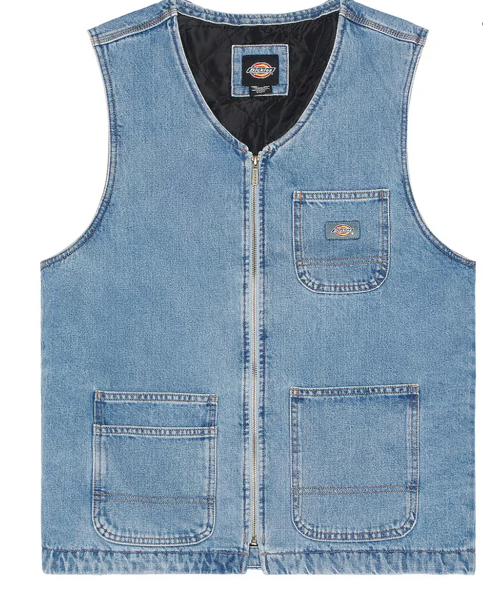 DICKIES - ZIP FRONT DENIM VEST