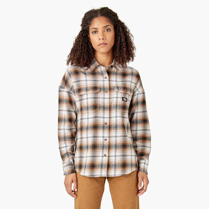 DICKIES -WOMENS LONG SLEEVE FLANNEL SHIRT