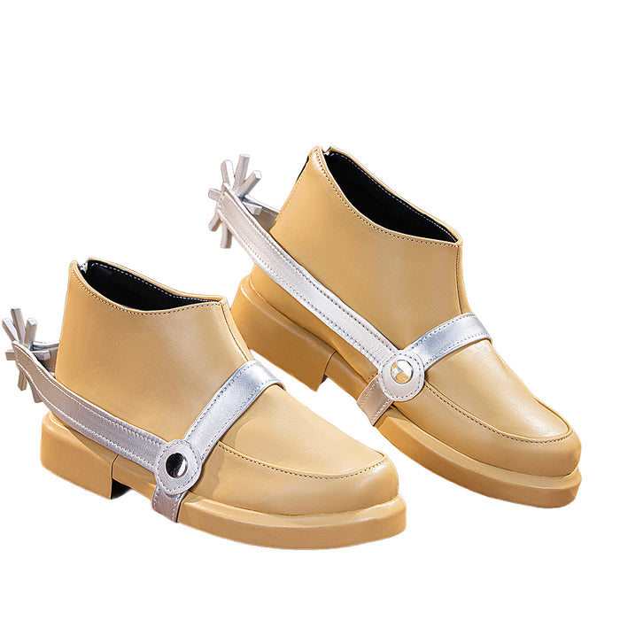 DokiDoki Anime Season 7 Cosplay Shoes SBR Yellow White Strap Boots