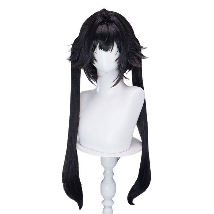 DokiDoki Game Arknights: Endfield Cosplay Chen Qianyu Wig Long Straight Black Hair Chen Qian Yu
