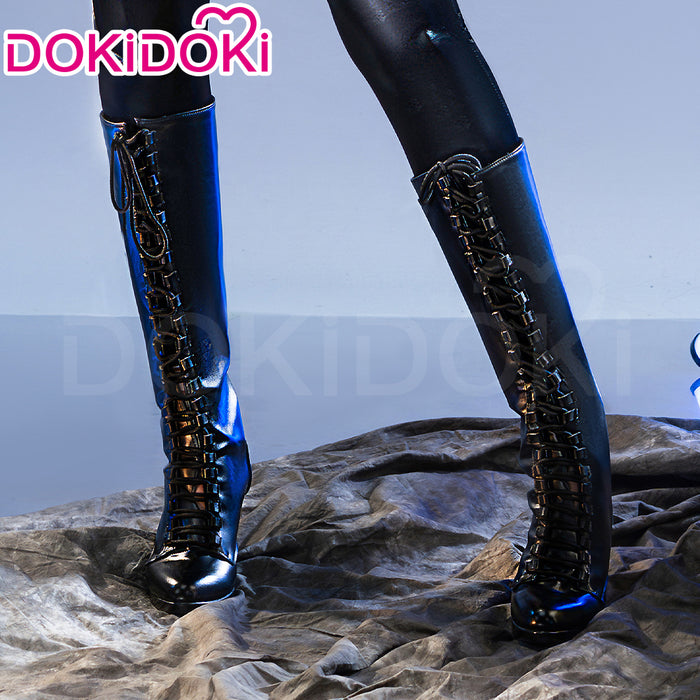 DokiDoki Movie Manga Cosplay Shoes Black High Heels Cat