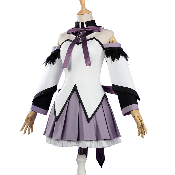 DokiDoki-R Anime Cosplay White And Purple Dress Costume