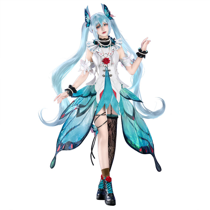 DokiDoki-R Cosplay Costume Swallowtail Butterfly Doujin Blue Morpho Butterfly