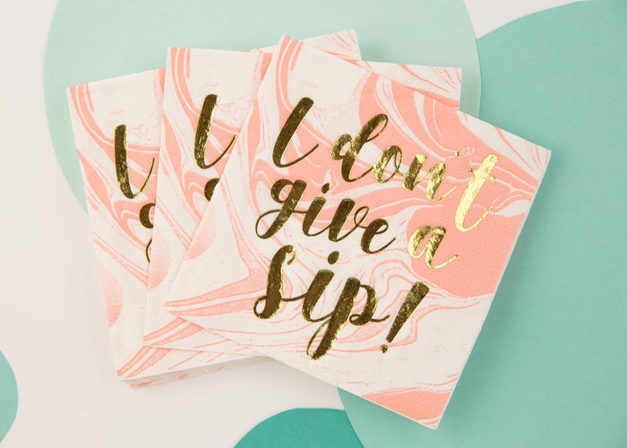 Don't Give a Sip Cocktail Napkins