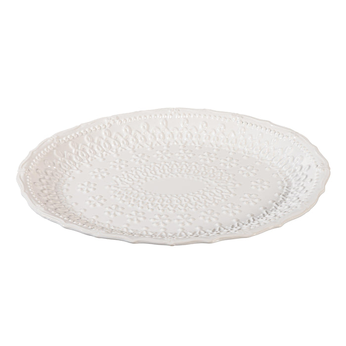 Embossed Snowflake Serving Platter