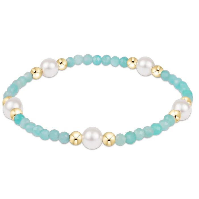 EN-Extends Purpose Pearl 6mm Gem Bracelet-Amazonite