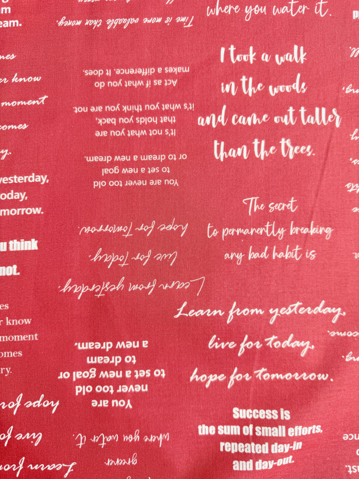 English Combination - Red - Textile Pantry