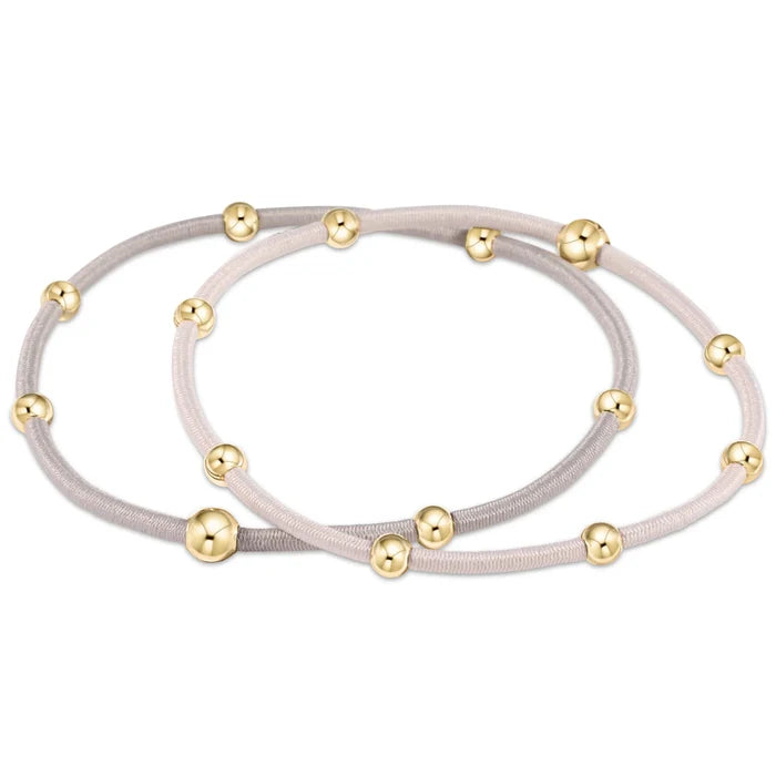 "E"ssentials bracelet stack 2mm of 2 - Neutral Set