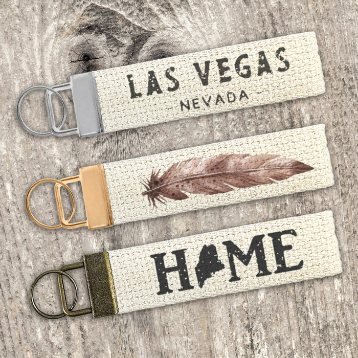 Feather - Canvas Key Fob