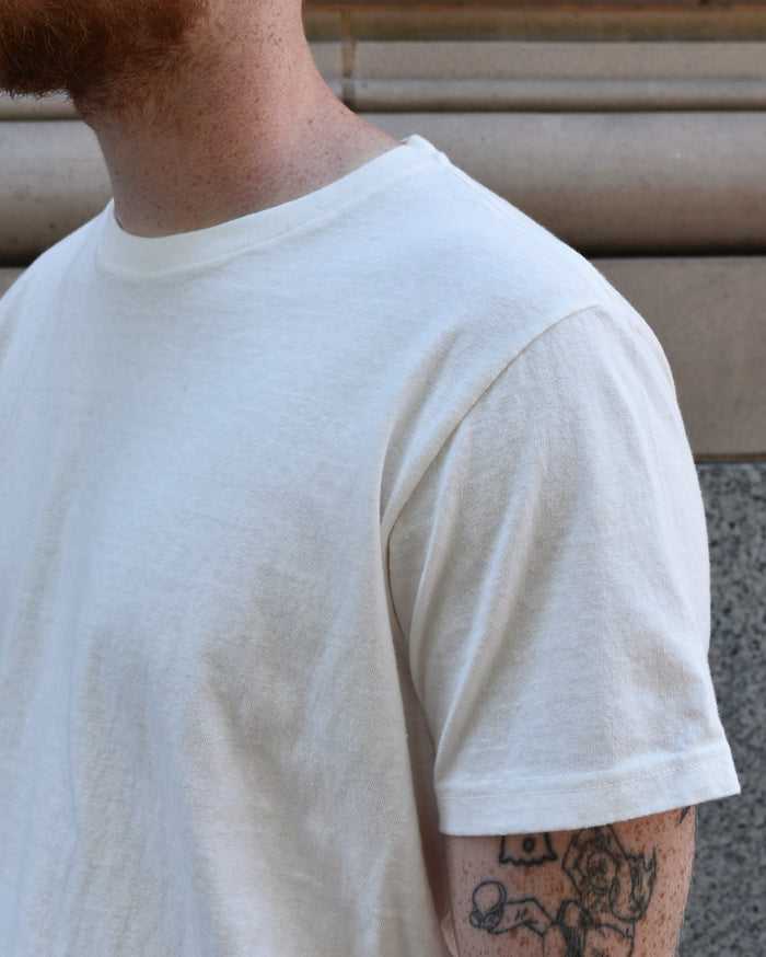 Fil Melange Vink Tenjiku Slub T-Shirt in White