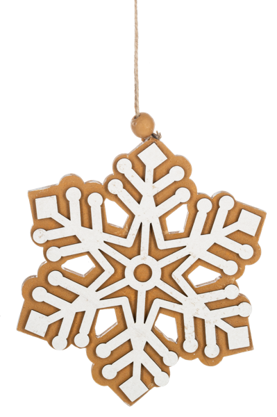 Gingerbread Snowflake Ornaments