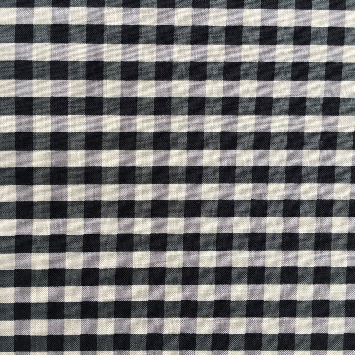 Gingham Check - Black - Live Life Collection -Yuwa
