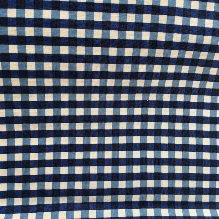 Gingham Check - Cobalt - Live Life Collection - Yuwa