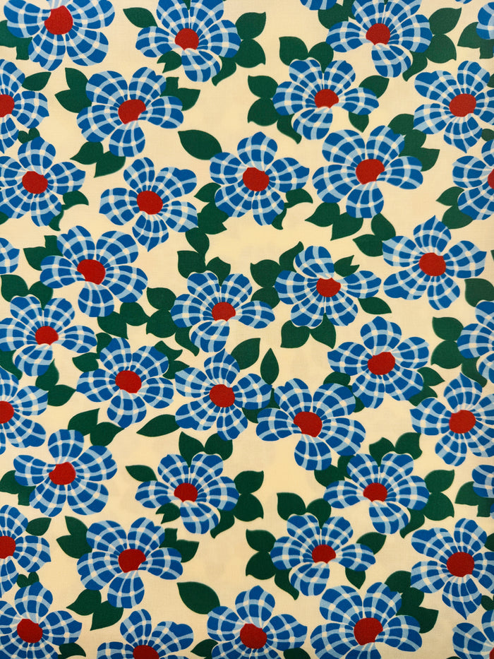 Gingham Flowers - Blue - MomNSon