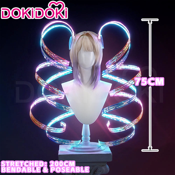【Glowing】DokiDoki Game NEEDY GIRL OVERDOSE Cosplay KAngel Pigtails Double Ponytails Needy Streamer Overload Twintails