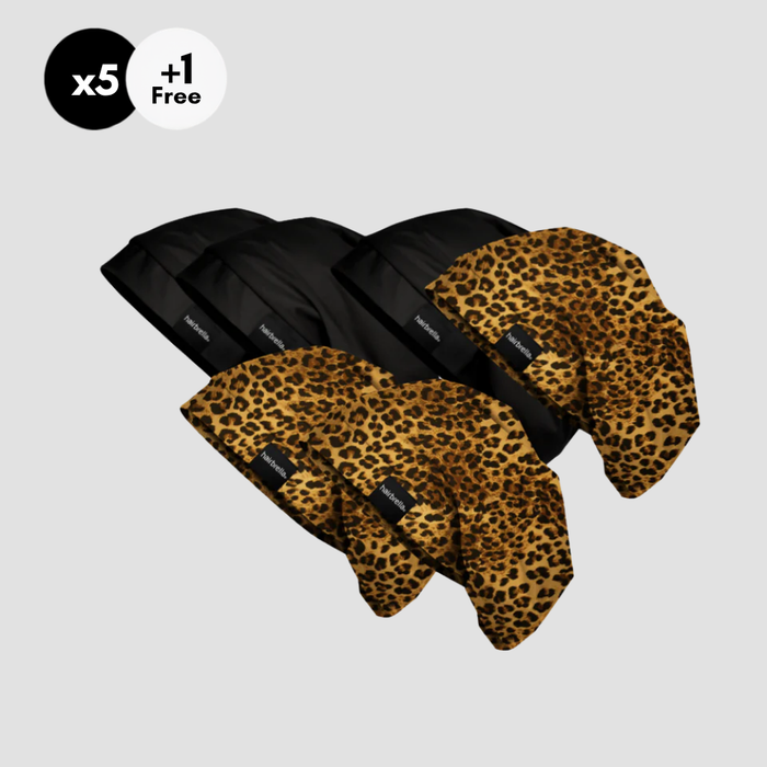 Mixed Colors (3 Black and 3 Leopard)