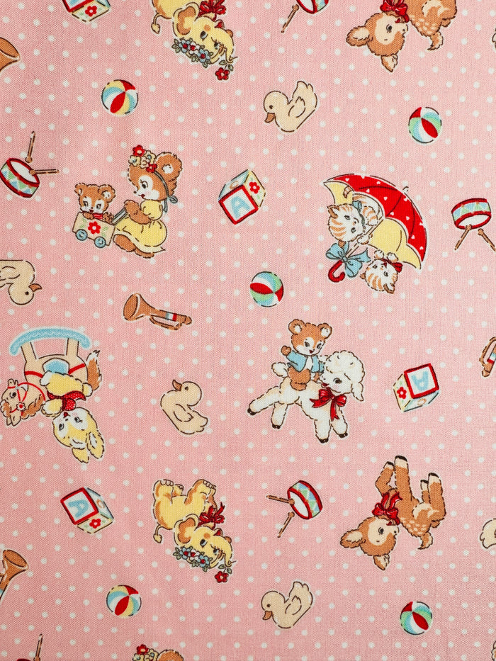 Happy Message 30's - Happy Baby Animals - Pink - Atsuko Matsuyama - Sojitsu