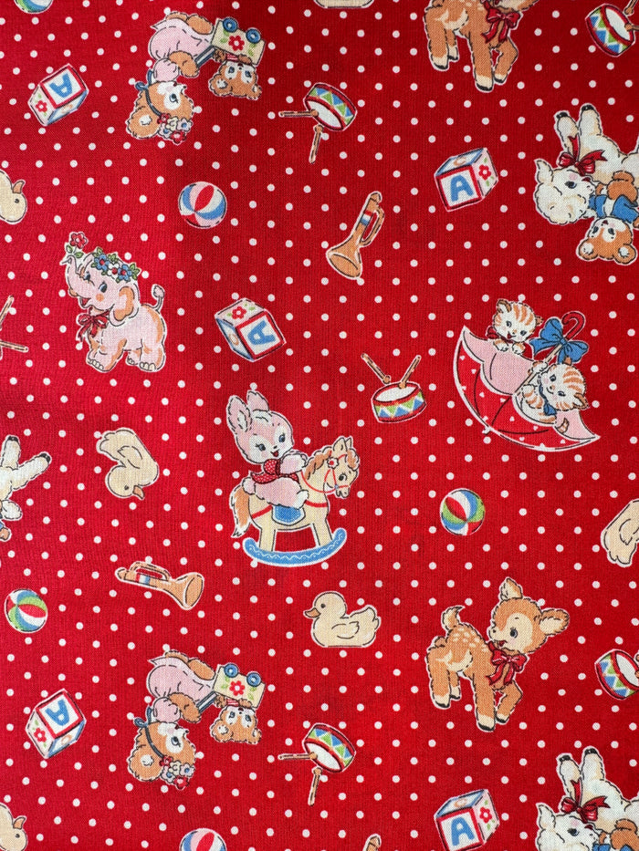 Happy Message 30's - Happy Baby Animals - Red - Atsuko Matsuyama - Sojitsu