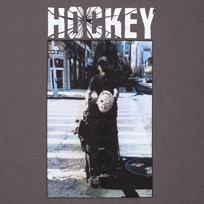 HOCKEY - CROSSWALK TEE CHARCOAL