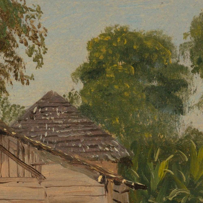 Houses, Mt. Salus by Frederic Edwin Church, 1865