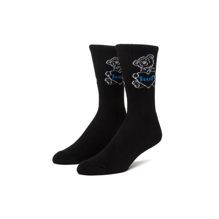 HUF - LOVE SUCKS CREW SOCK BLACK