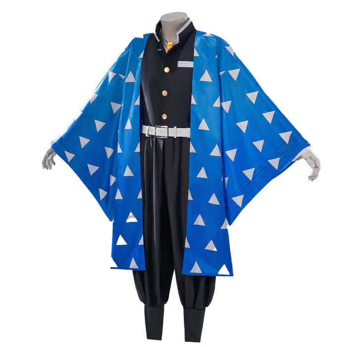 【In Stock】DokiDoki-N Anime Cosplay Costume Men Black Uniform Blue Haori Halloween
