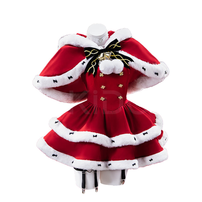 【In Stock】DokiDoki-R Game Cosplay Costume Christmas Red Dress