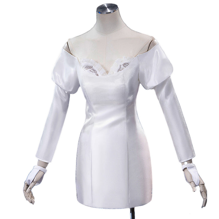 【In Stock】DokiDoki-R Music Project Cosplay Costume White Dress Cafe Collaboration Fading Youth