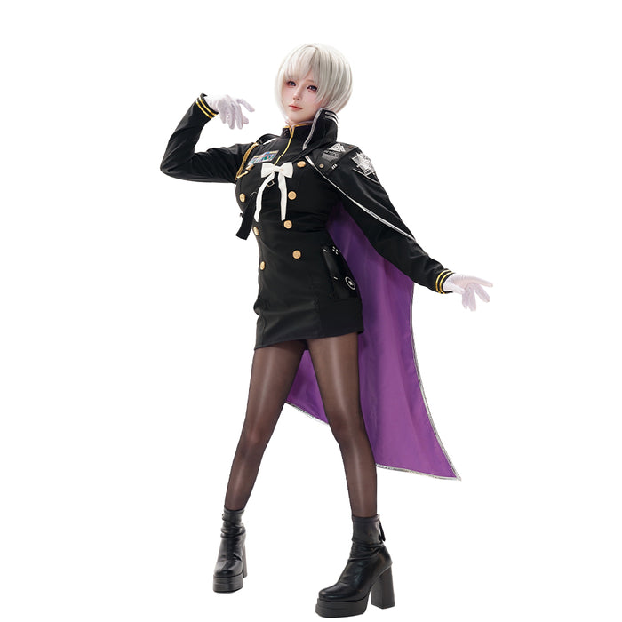 【In Stock】【Size S-2XL】DokiDoki-R Game Cosplay Costume Black Military-style Uniform Set