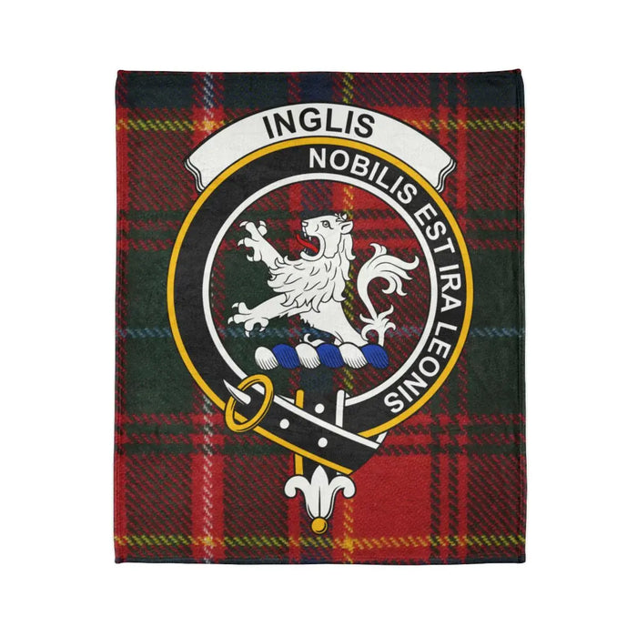 Inglis Nobilis Est Ira Leonis Tartan Blanket
