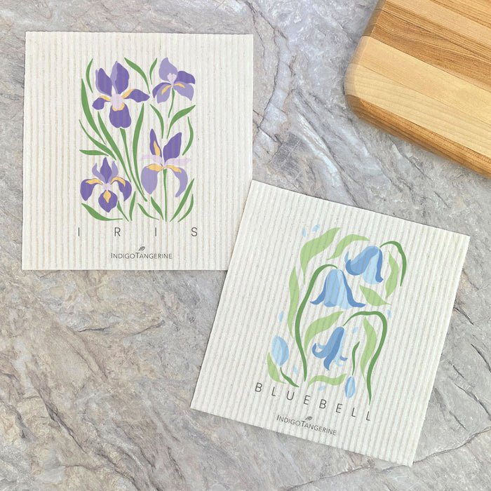 Iris, Bluebell (Garden Edition) - 2pk Swedish Dish Cloth