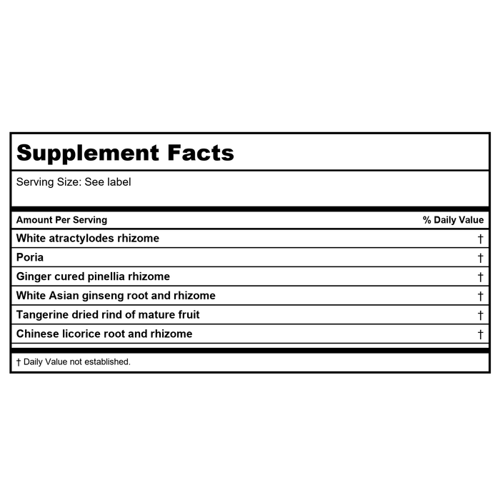 Kan Herb Essentials Six Gentlepets 1 Ounce - Supplement Facts panel